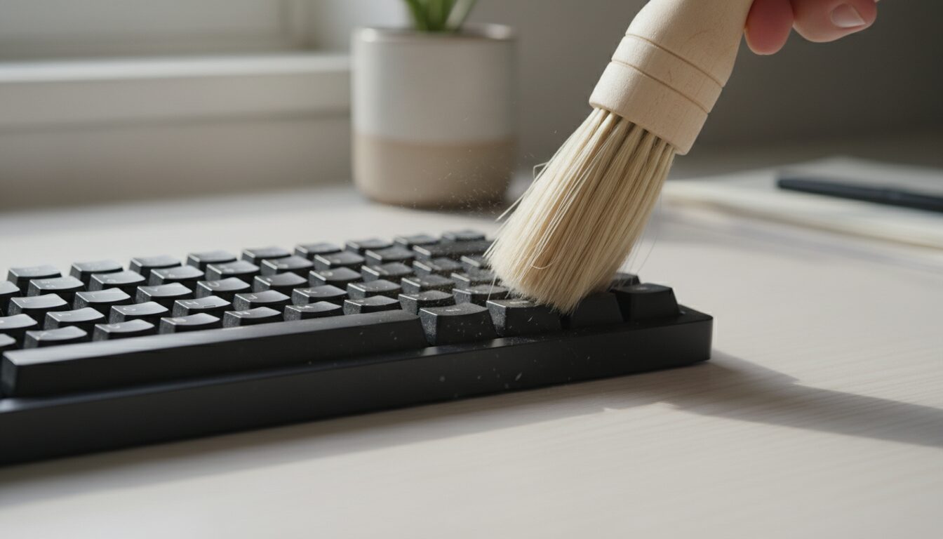 découvrez nos astuces pour un nettoyage doux des claviers, assurant une propreté parfaite sans abîmer les touches ni altérer leur fonctionnement.