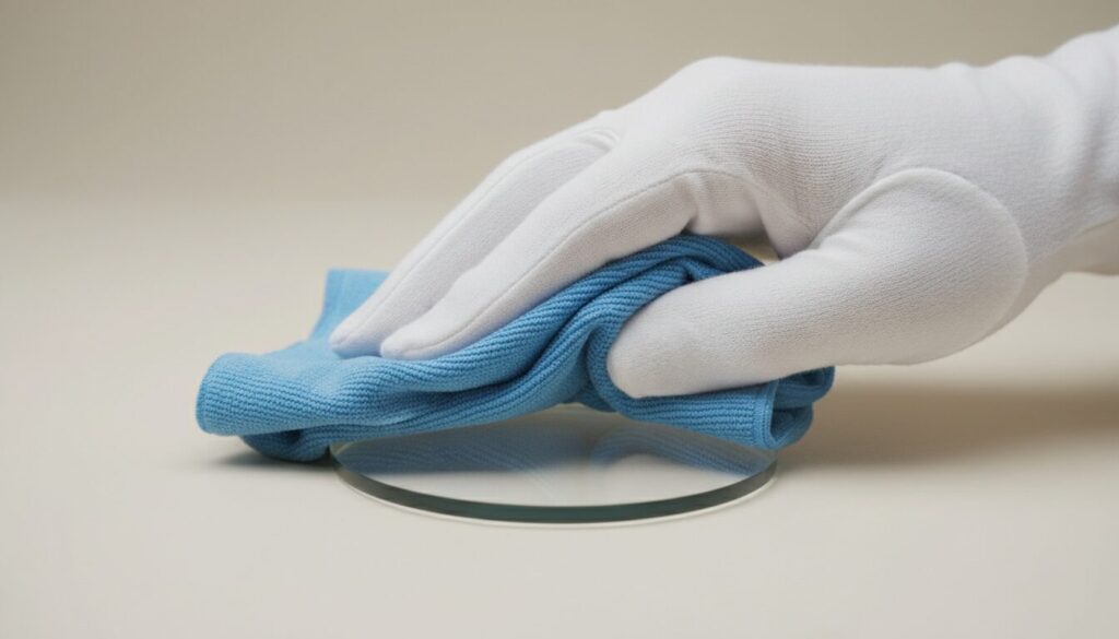 découvrez comment prévenir les éclats de poussière sur le verre et les lentilles après le nettoyage pour un résultat impeccable et durable.